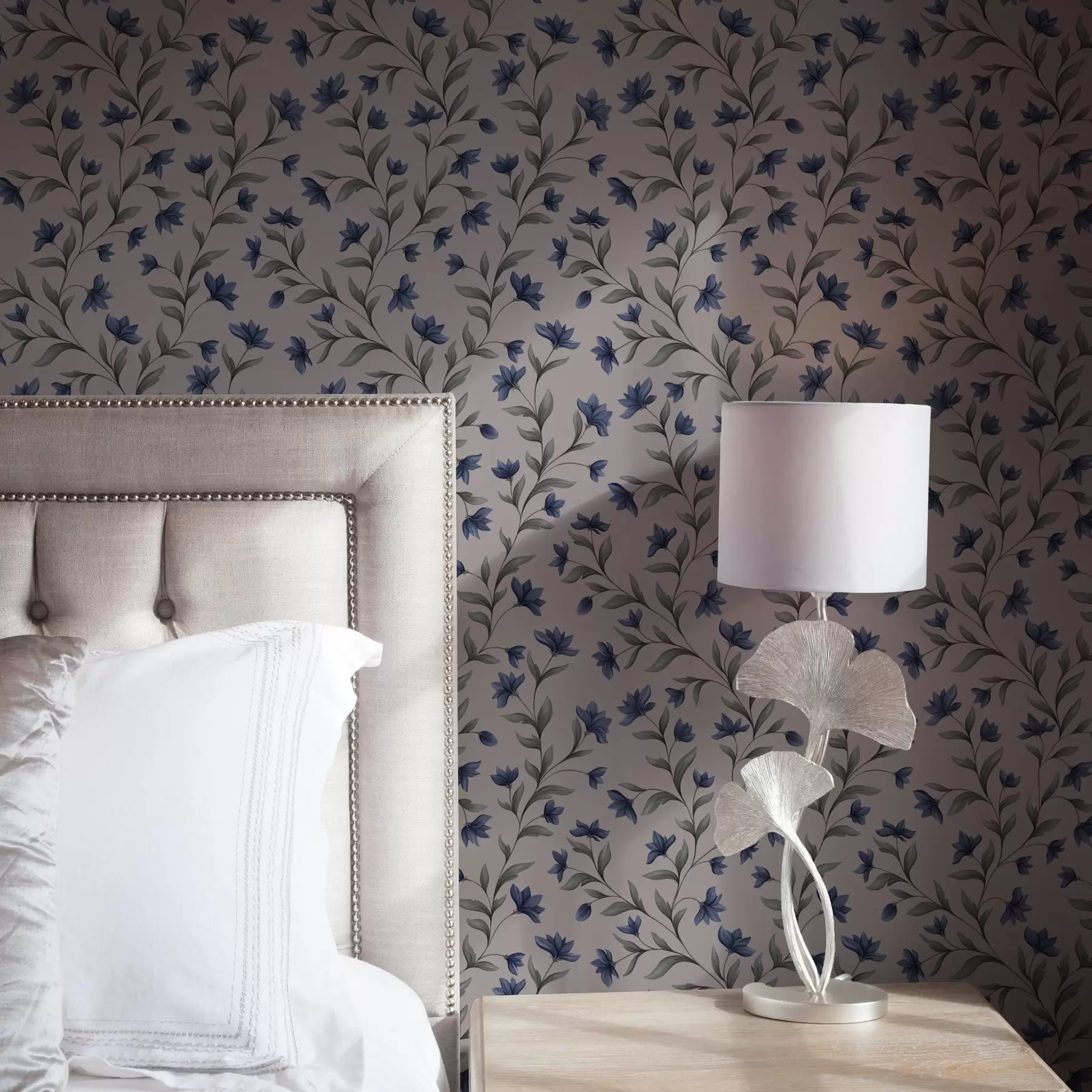 Fototapete Glockenblumen auf einem puderrosa Hintergrund a00622v2