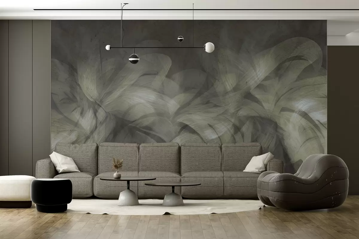 Fototapete Abstrakte Wellen auf einer Betonwand w04668v1
