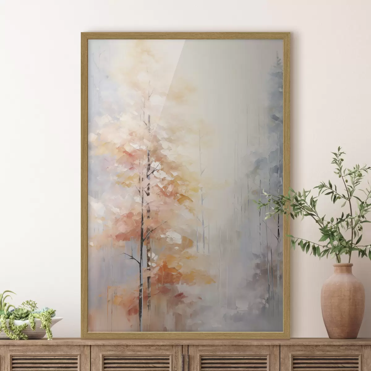 Poster Herbstwald-Imitationsgemälde f46122