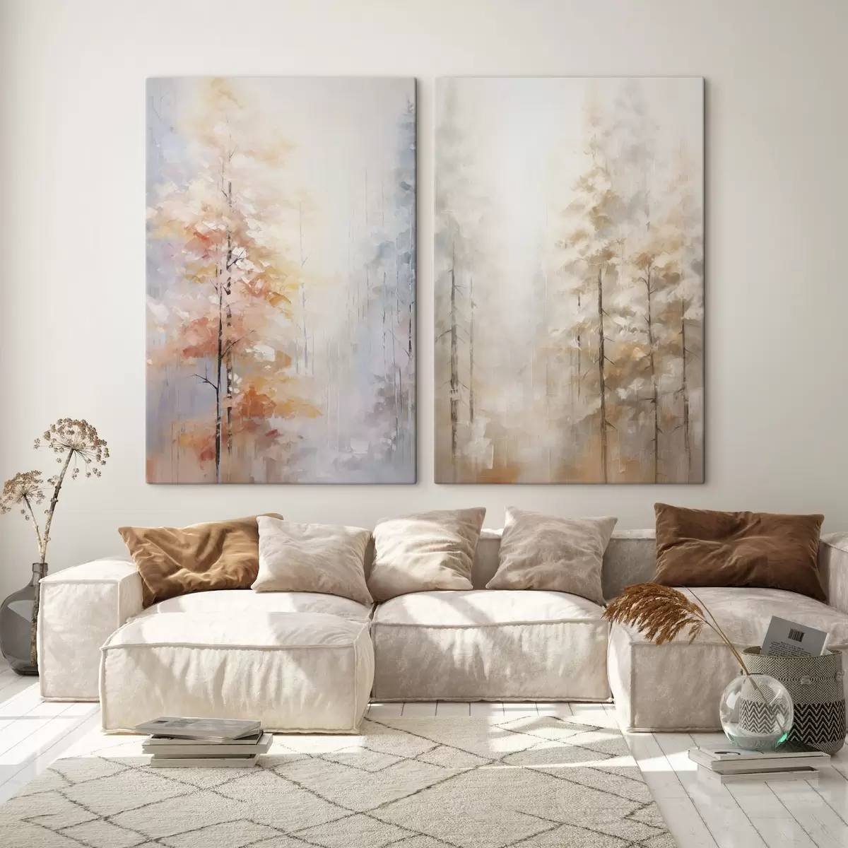 Fototapete Herbstwald-Imitationsgemälde m00833