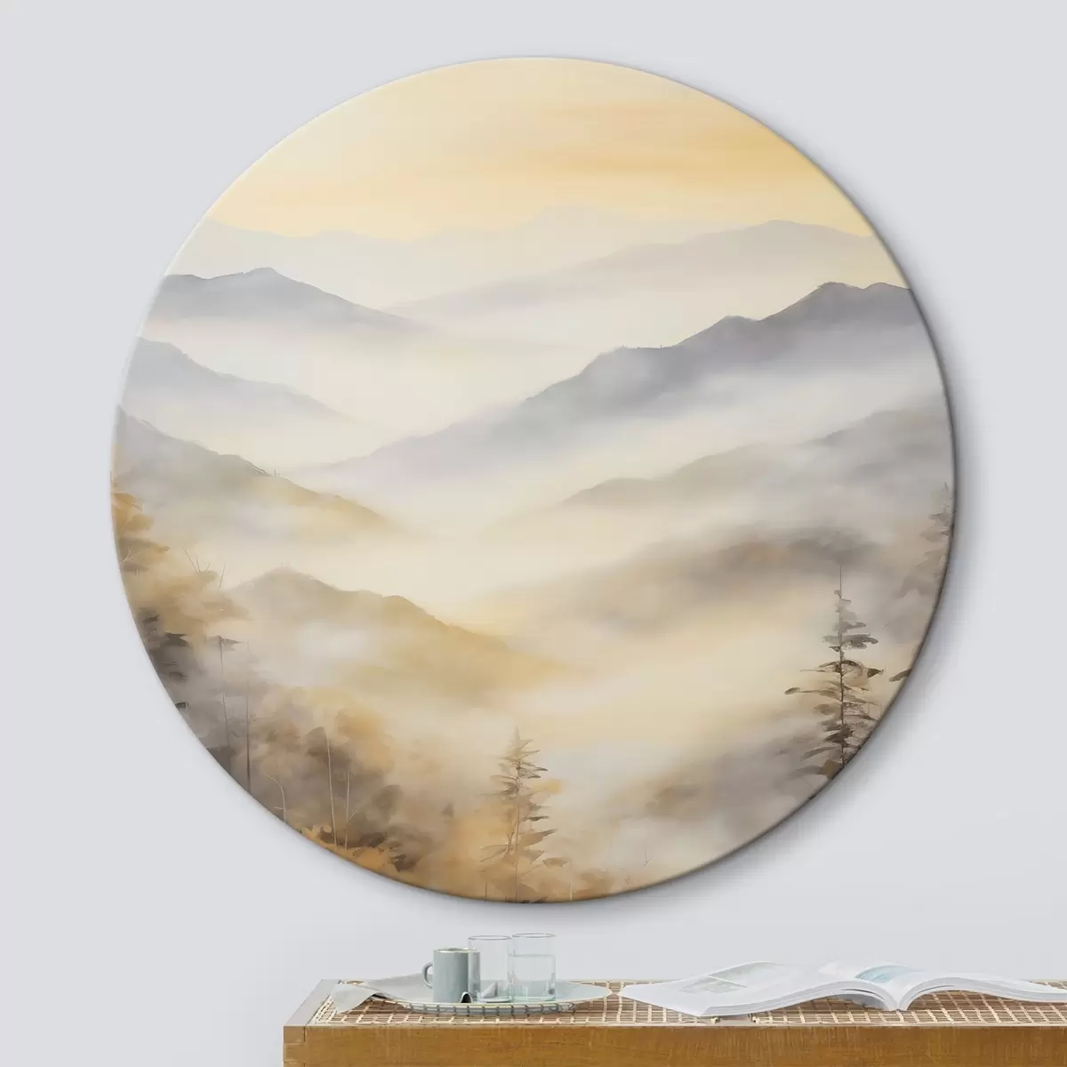 Runde Wandbilder Herbstberge r46198