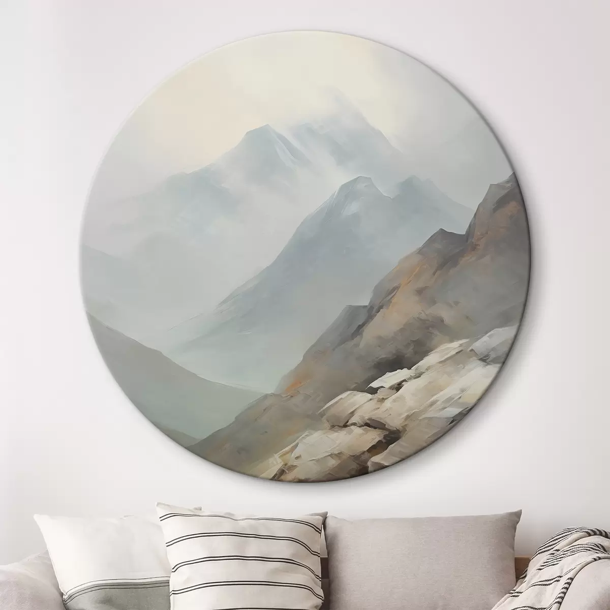 Runde Wandbilder Berglandschaft r46201