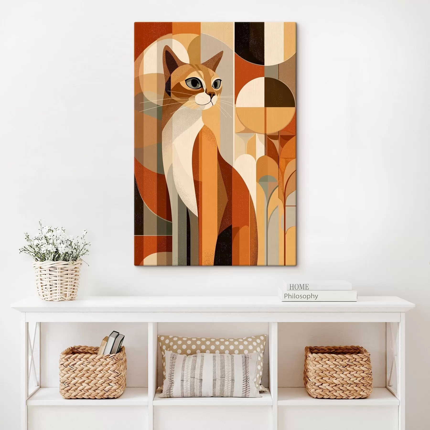 Fototapete Geometrische Katze s46208