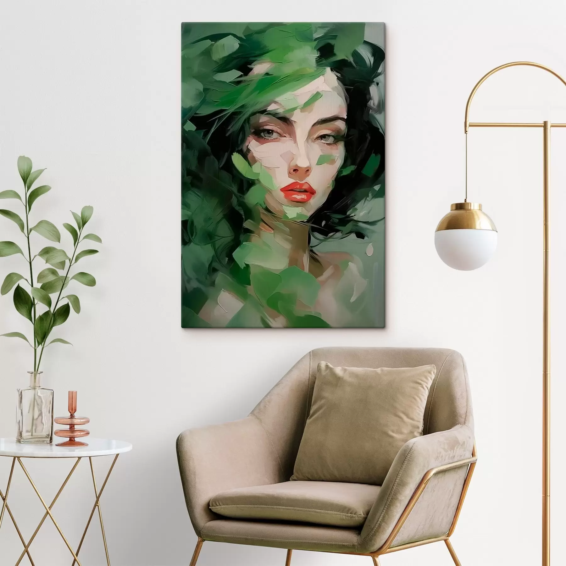 Fototapete Abstraktes Frauenporträt s46224