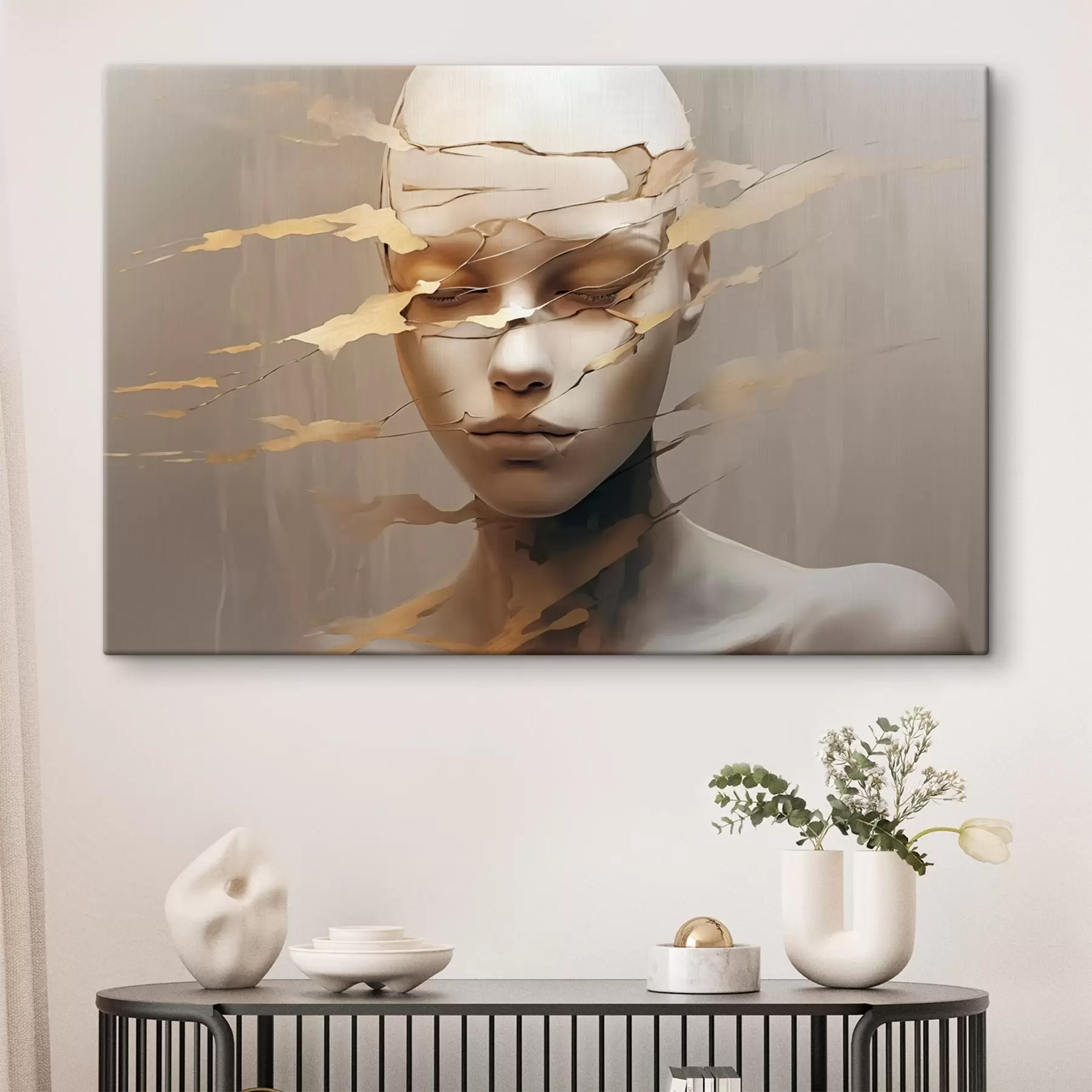 Fototapete Zerschlagenes Gesicht s46225