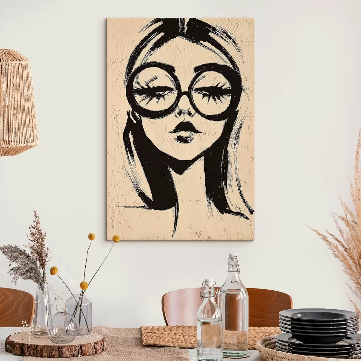 Fototapete Mädchen mit Brille s46244