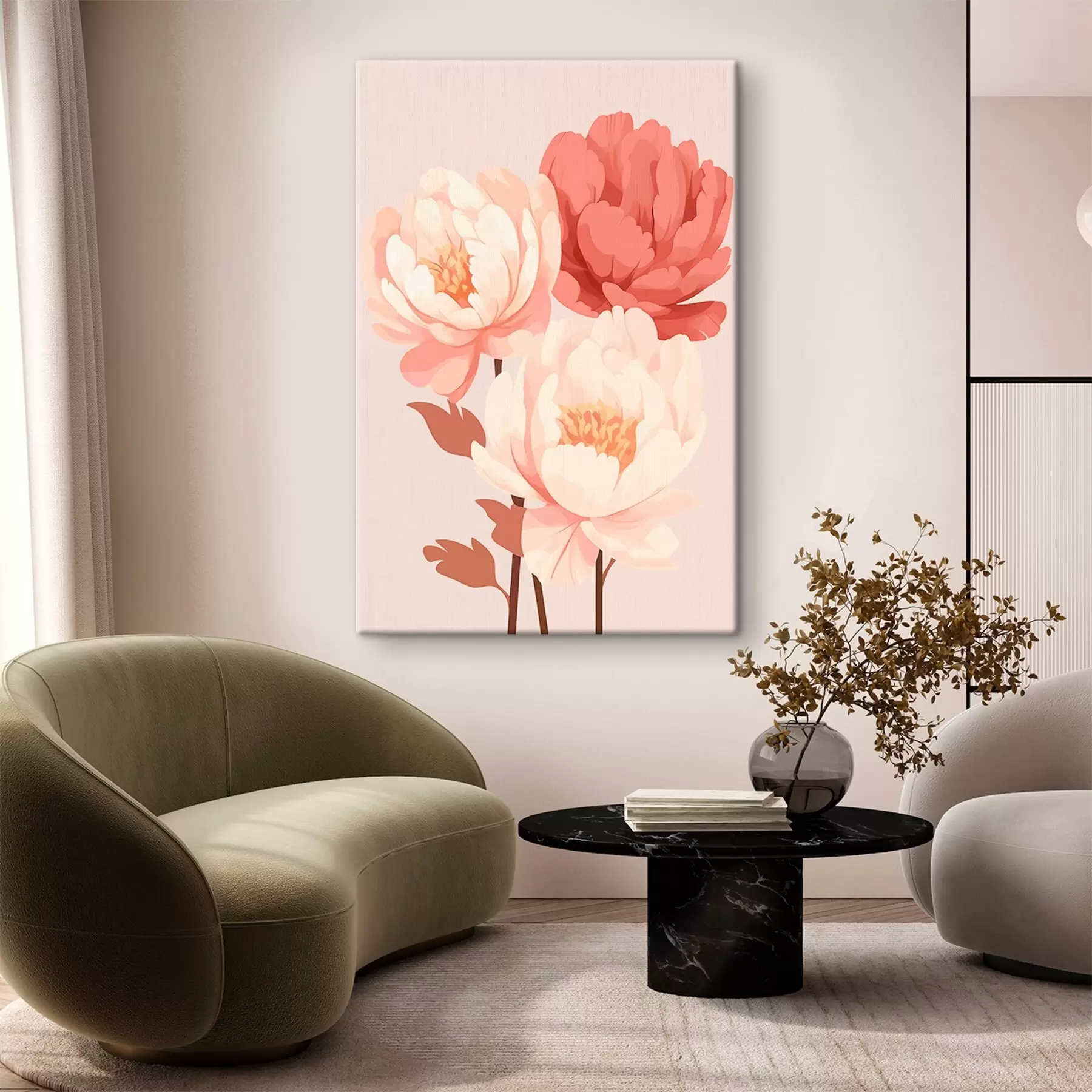 Fototapete Pfingstrosen s46252