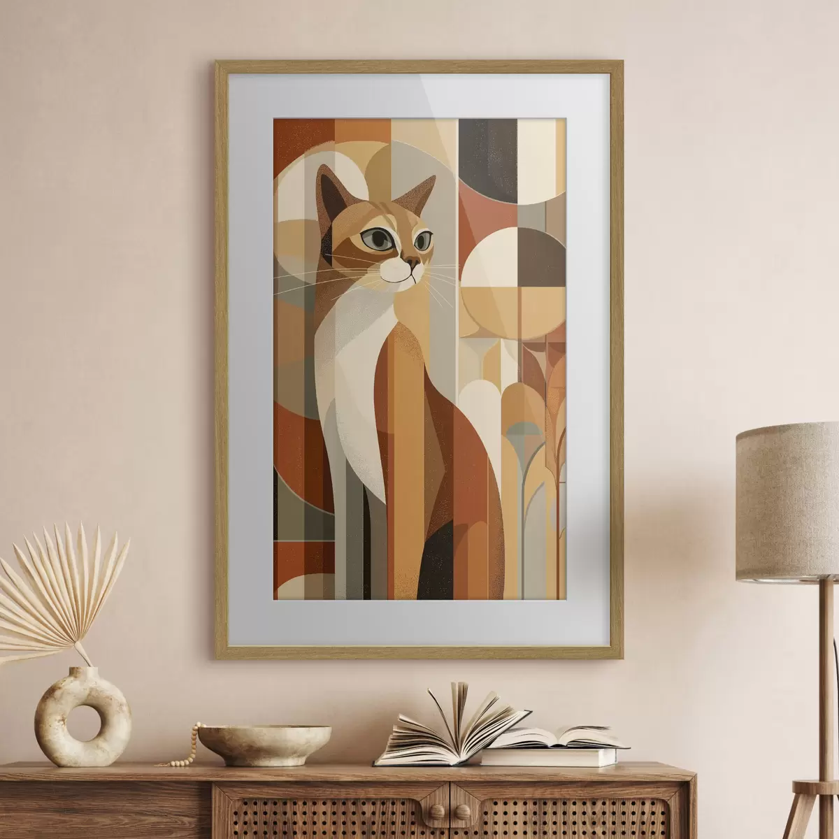 Poster Geometrische Katze f46208