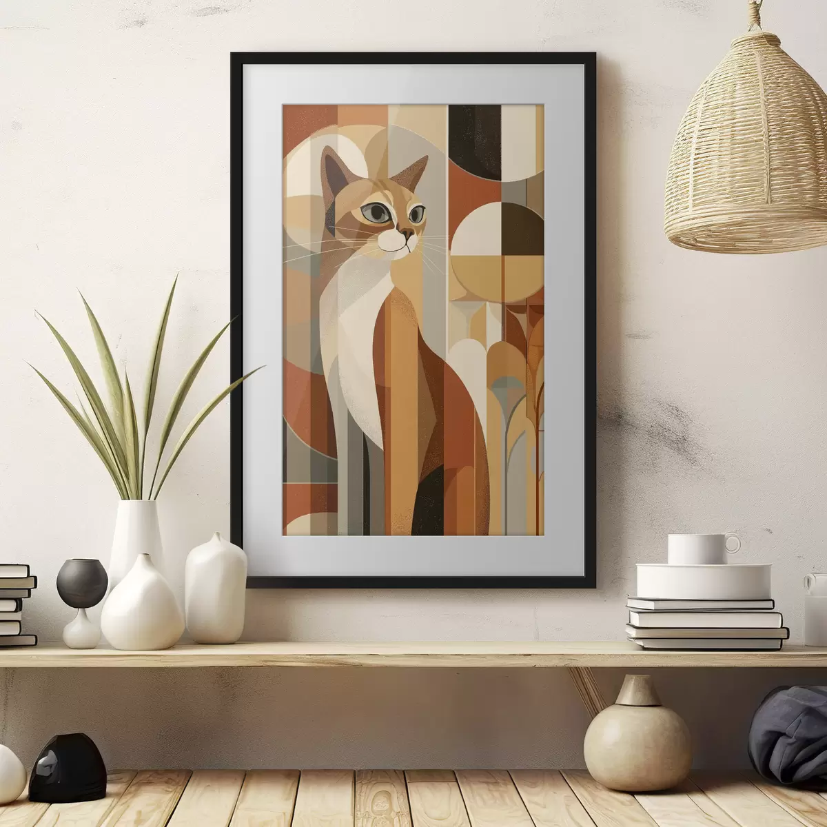 Poster Geometrische Katze f46208