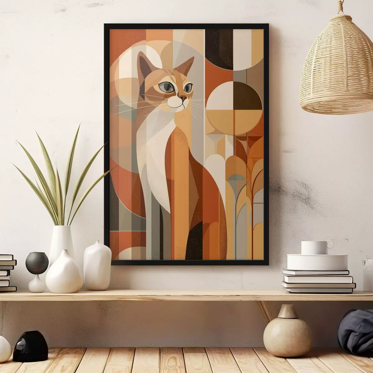 Poster Geometrische Katze f46208