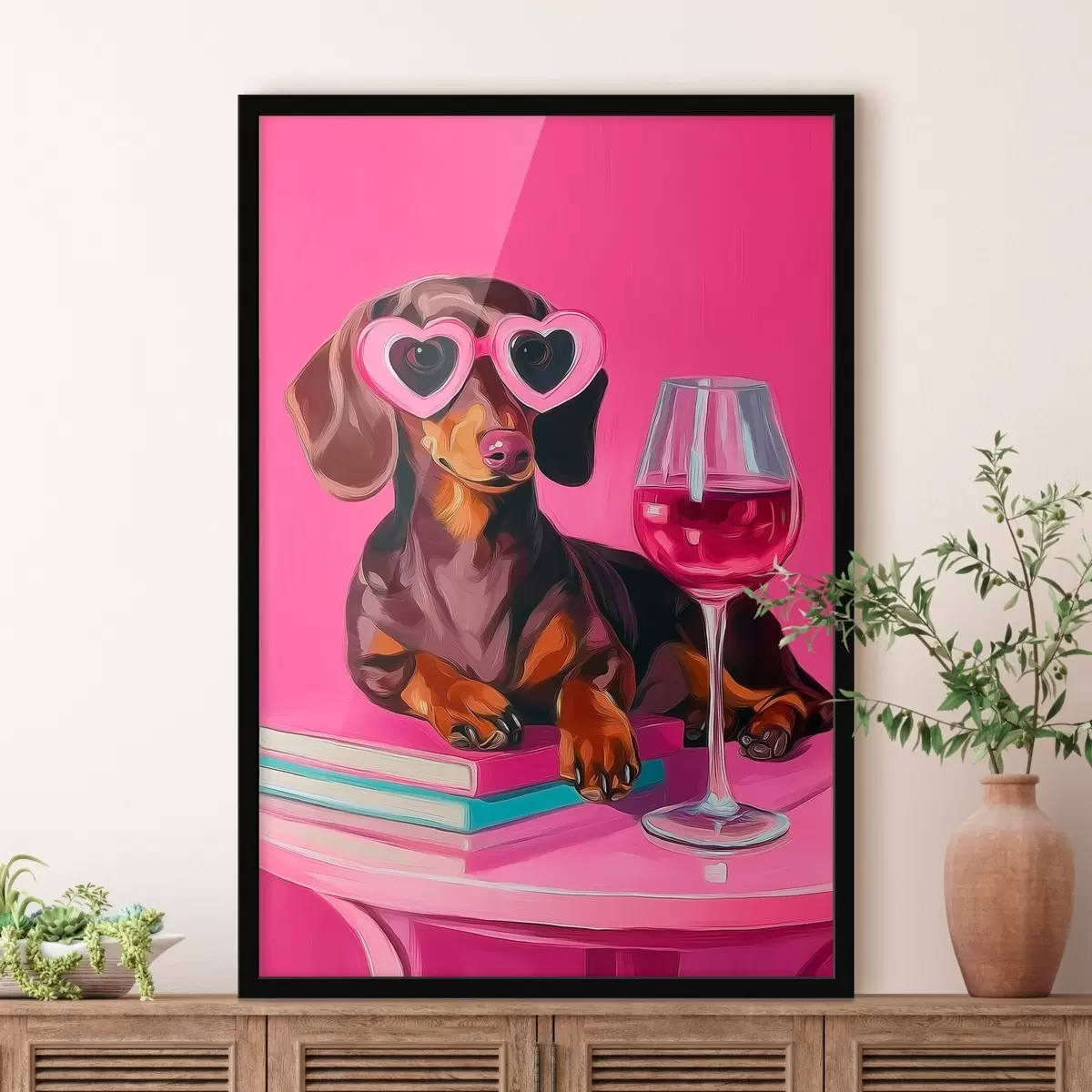 Poster Hund mit Brille f46234