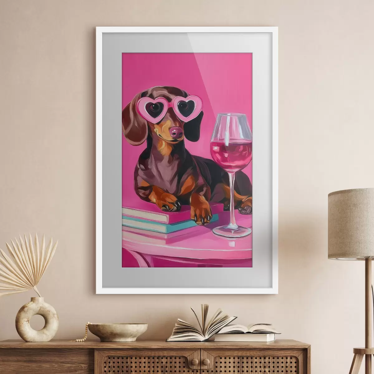 Poster Hund mit Brille f46234