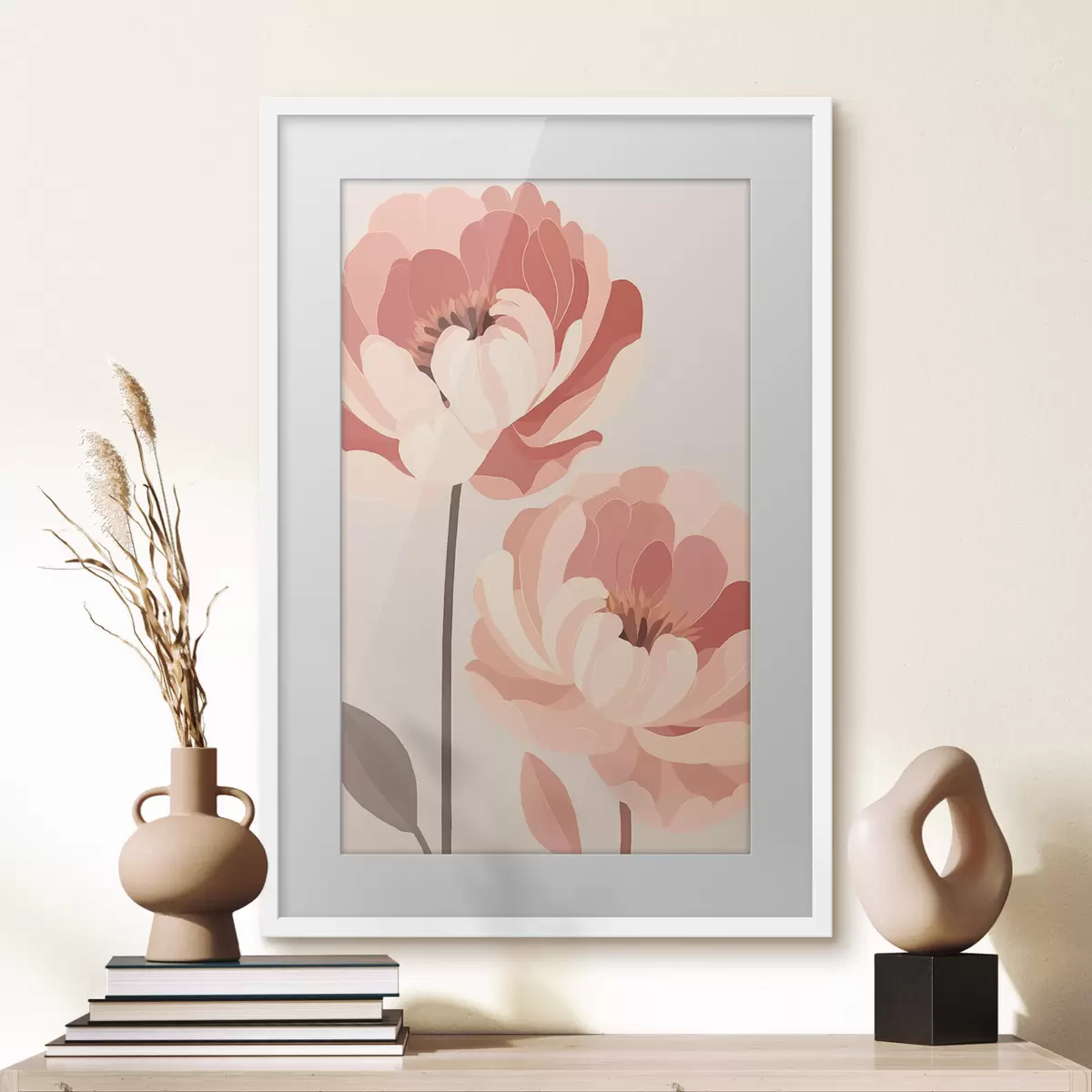 Poster Pfingstrosen und Bewegung f46253