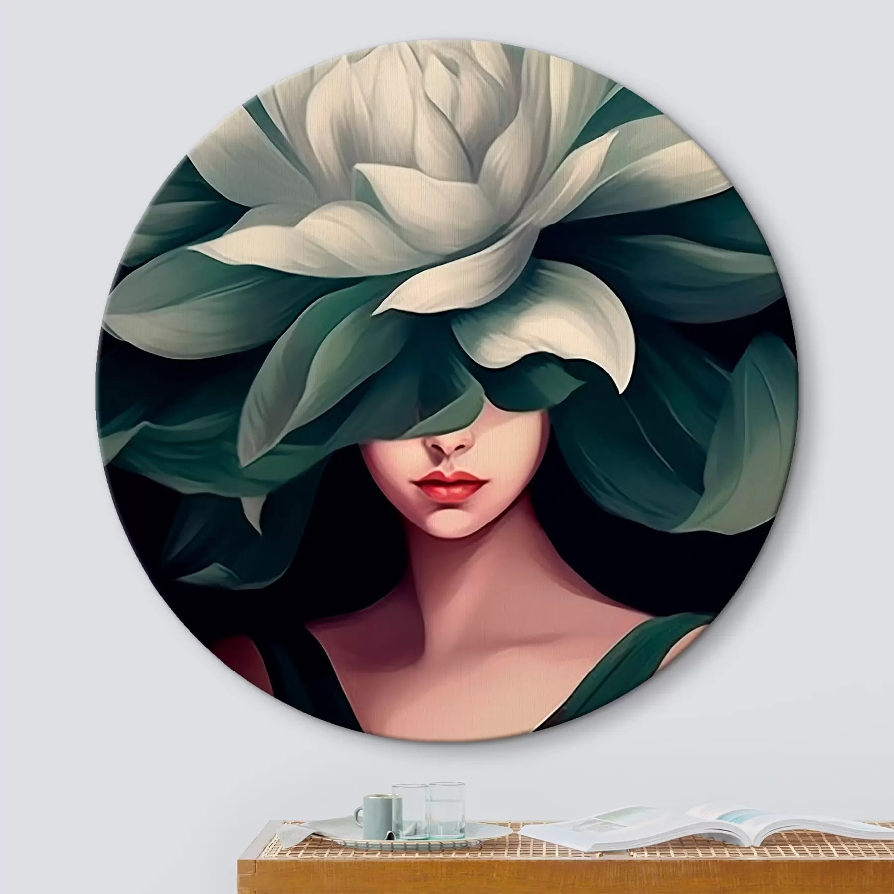 Fototapete Mädchen mit einer Blume r46207