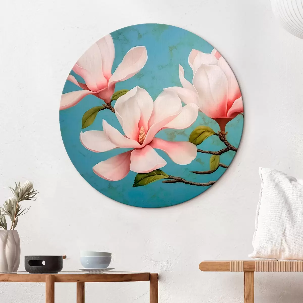 Runde Wandbilder Magnolie r46211
