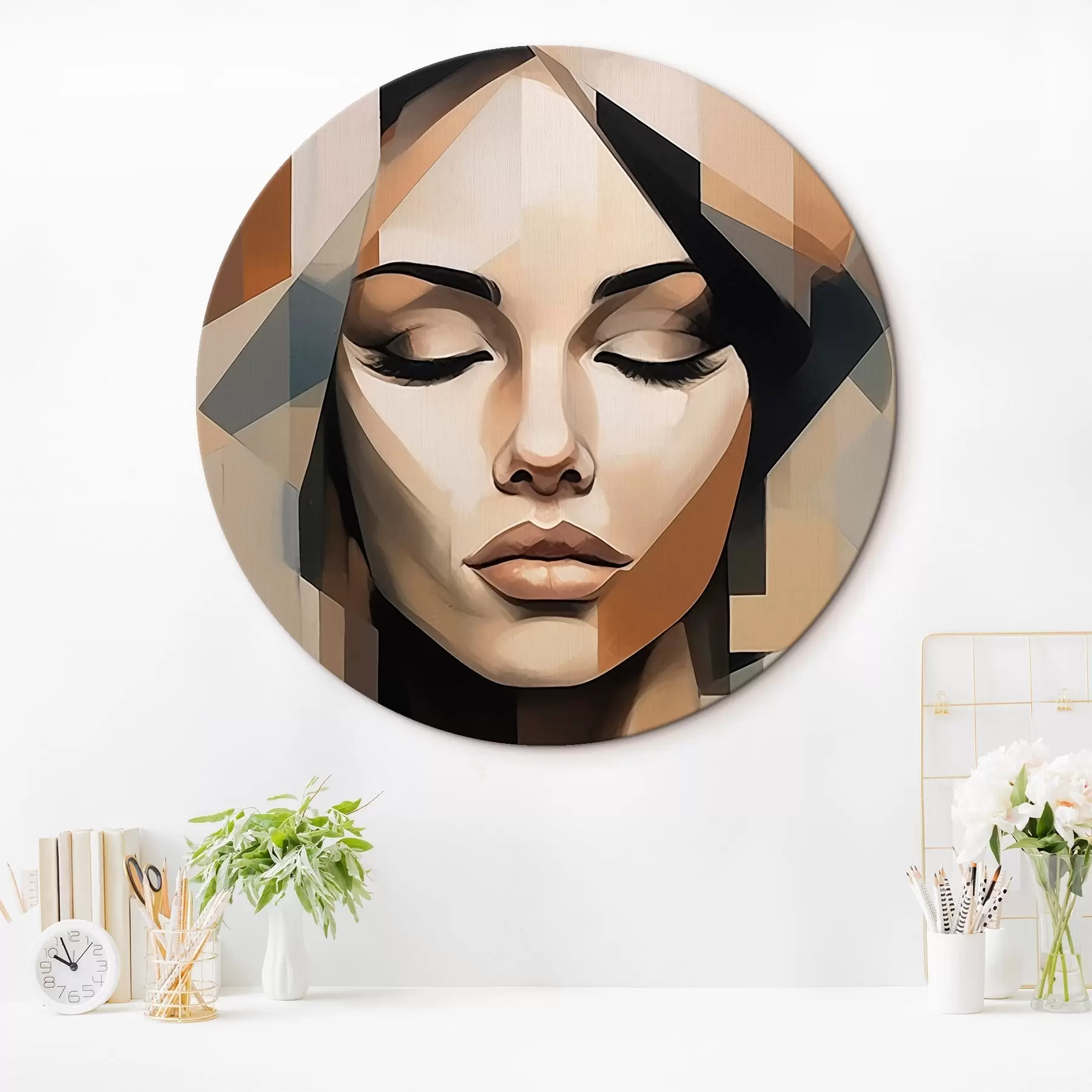 Fototapete Geometrisches Frauenporträt r46220