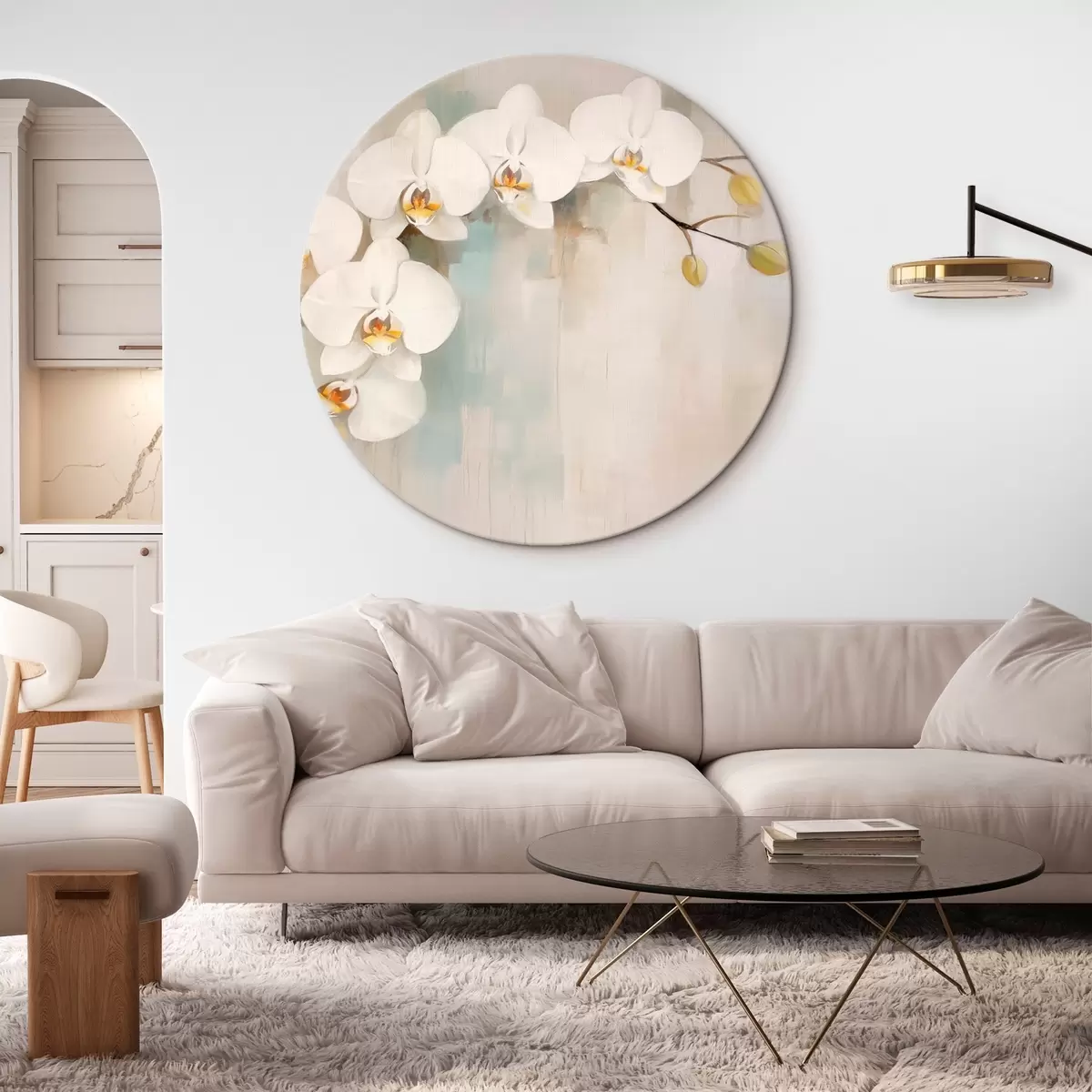 Runde Wandbilder Orchideen r46233