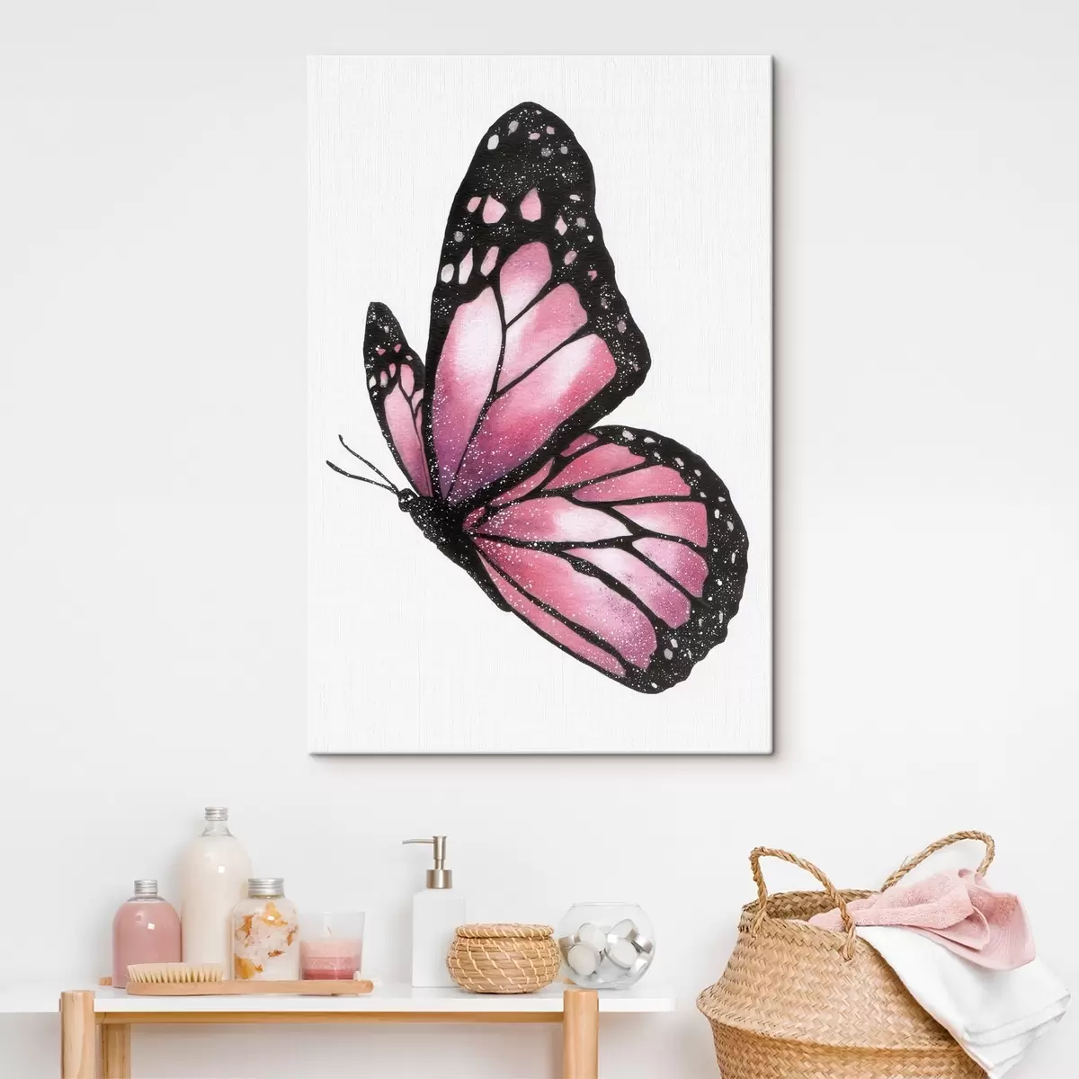 Fototapete Luxuriöser Schmetterling, Aquarellimitation s46074