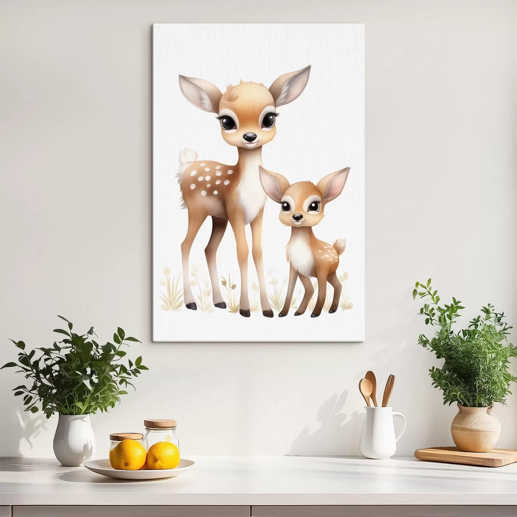 Fototapete Zwei Rehkälber s46080