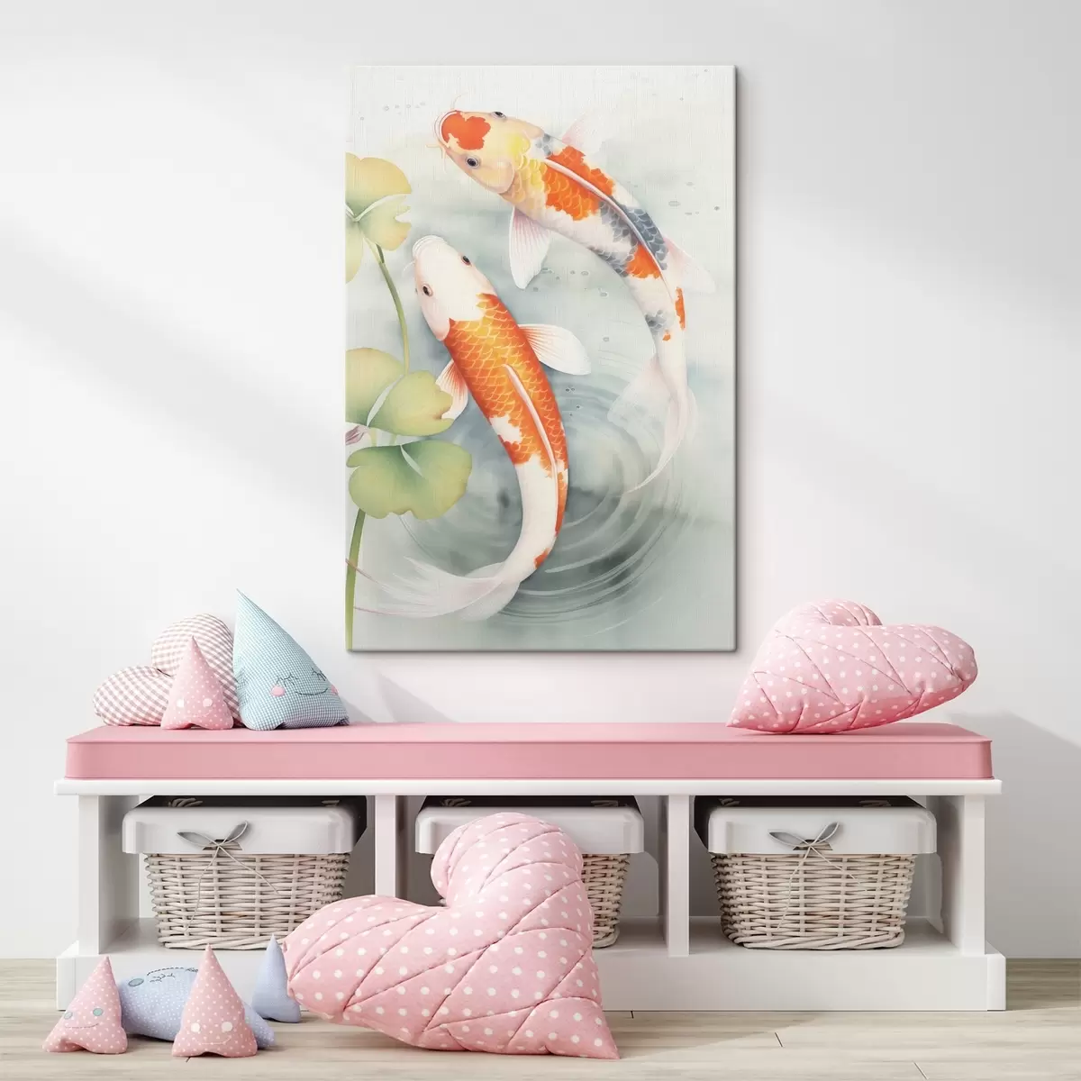 Fototapete Zwei wunderschöne Fische in einem Teich s46086