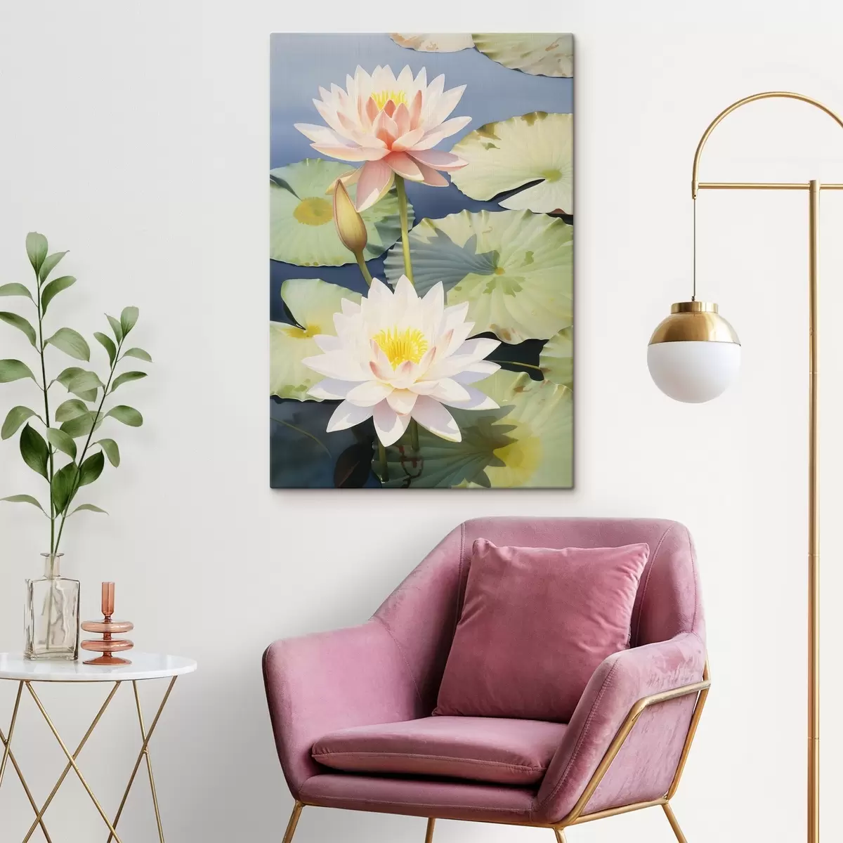 Fototapete Luxuriöse Lotusblumen s46089