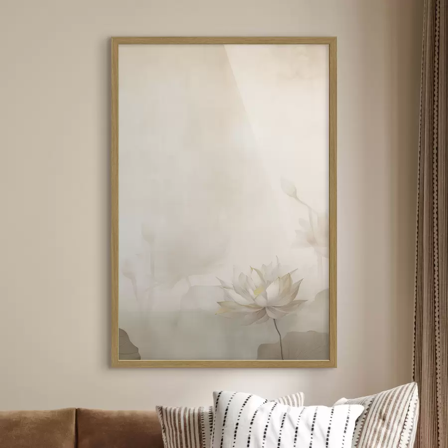 Fototapete Lotusblume auf hellem Hintergrund f46070
