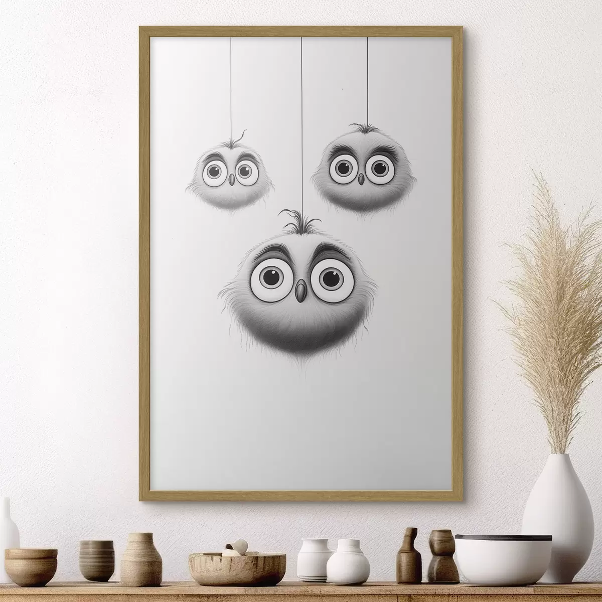Poster Drei süße Vögel f46072