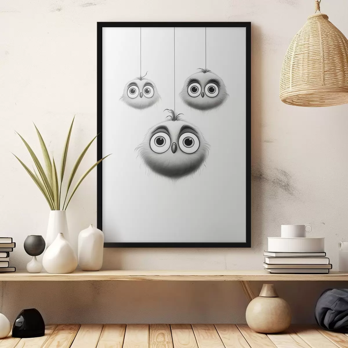 Poster Drei süße Vögel f46072