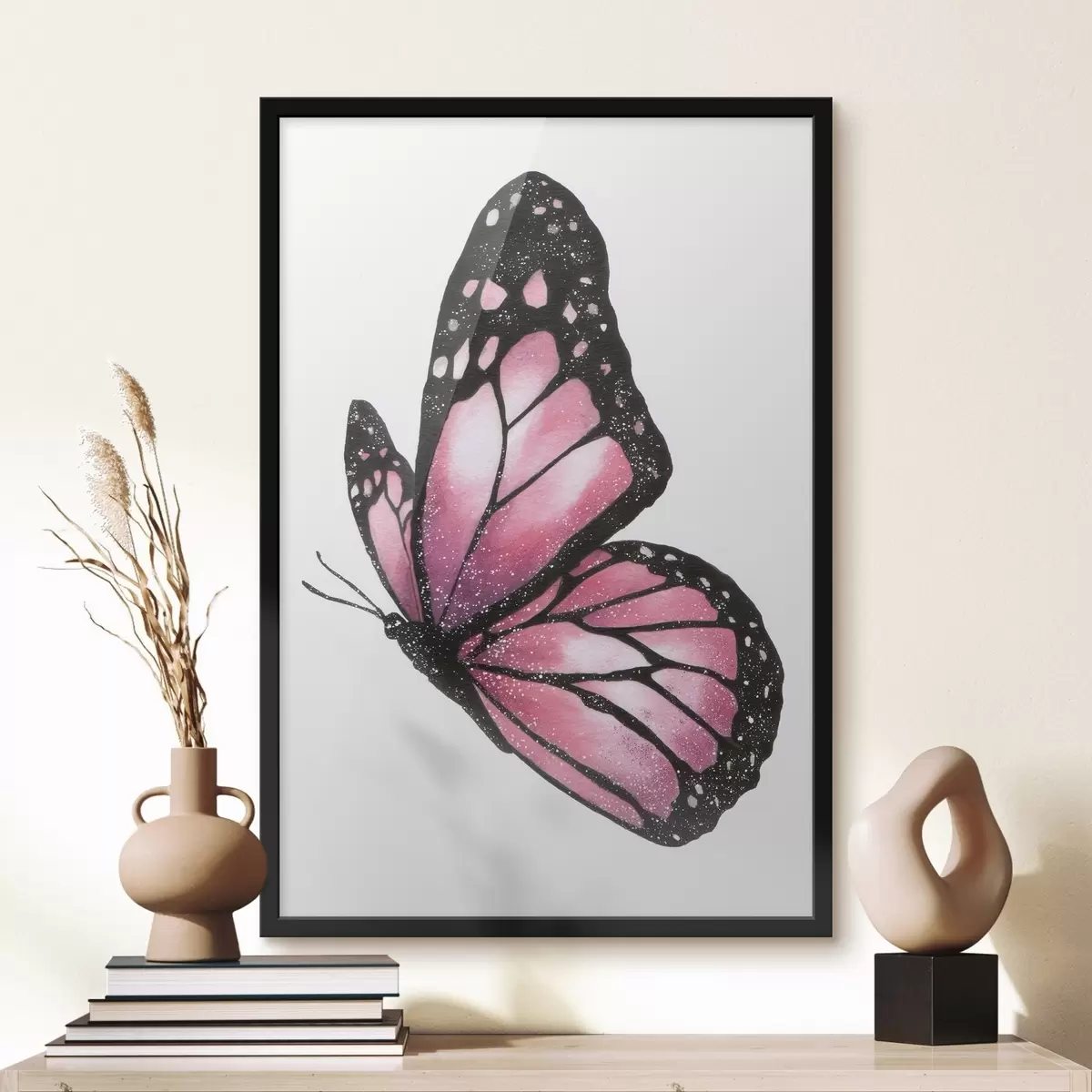 Poster Luxuriöser Schmetterling, Aquarellimitation f46074