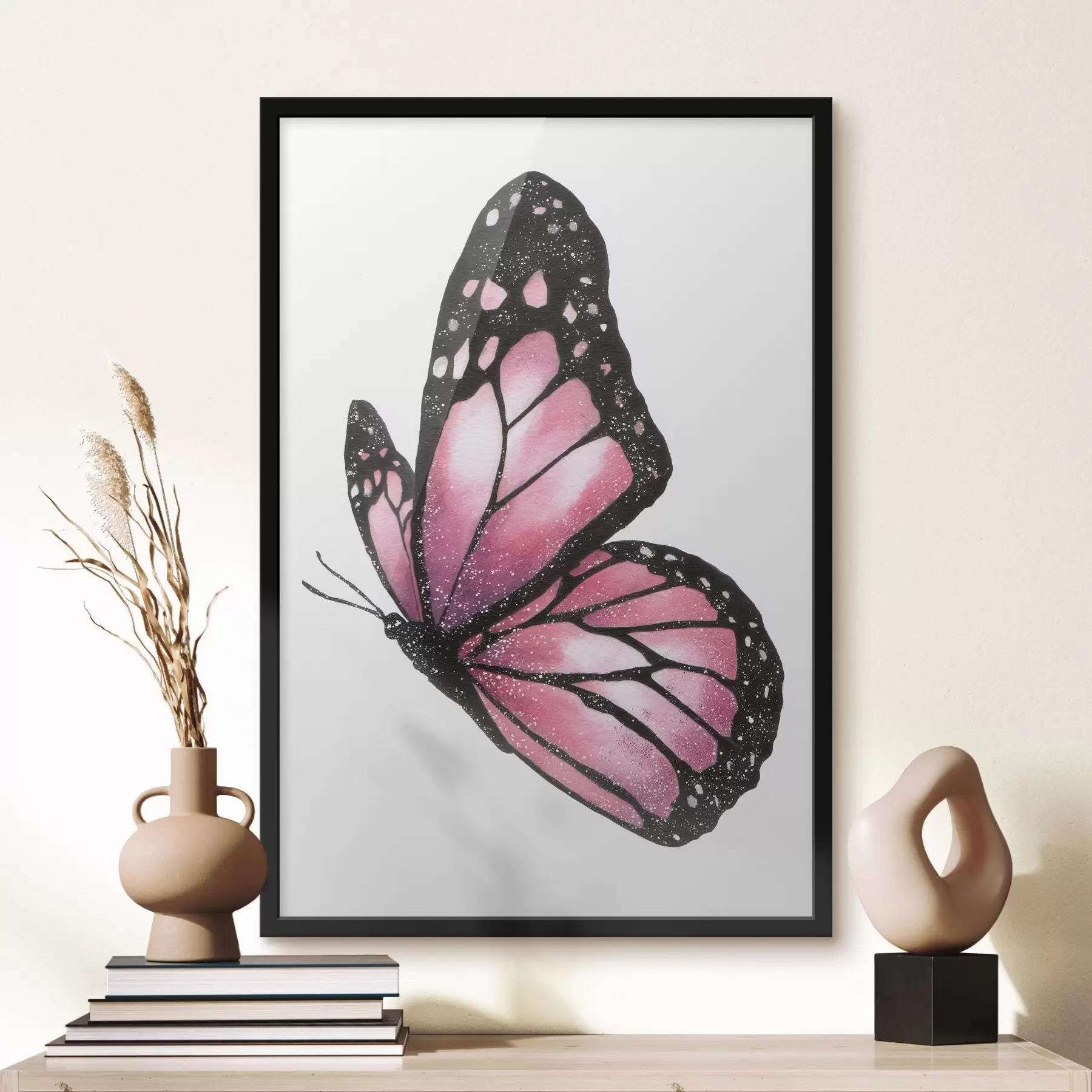 Fototapete Luxuriöser Schmetterling, Aquarellimitation f46074
