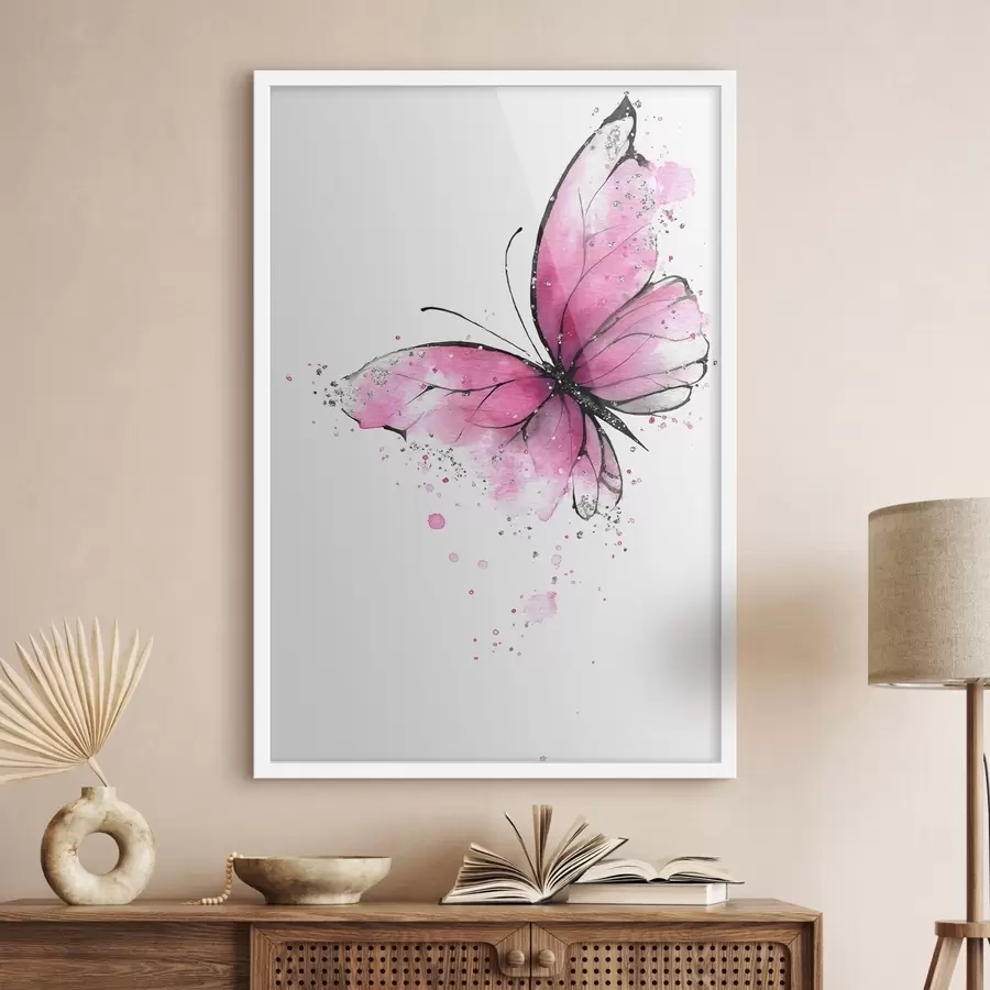 Fototapete Rosa Schmetterling f46076
