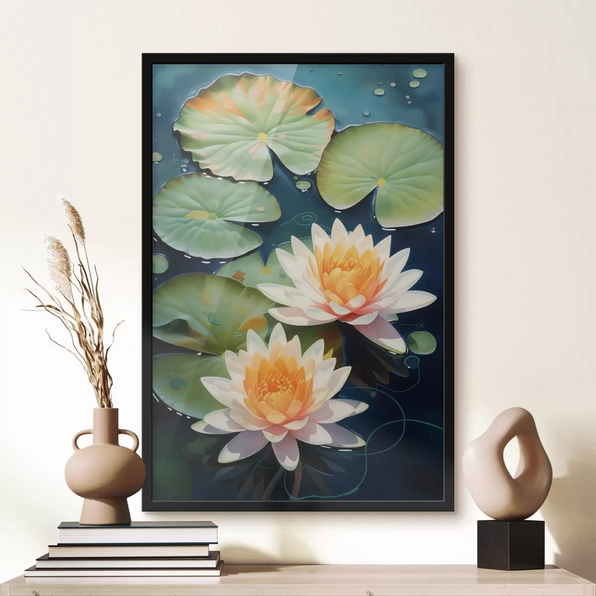 Poster Zwei Lotusblumen f46084