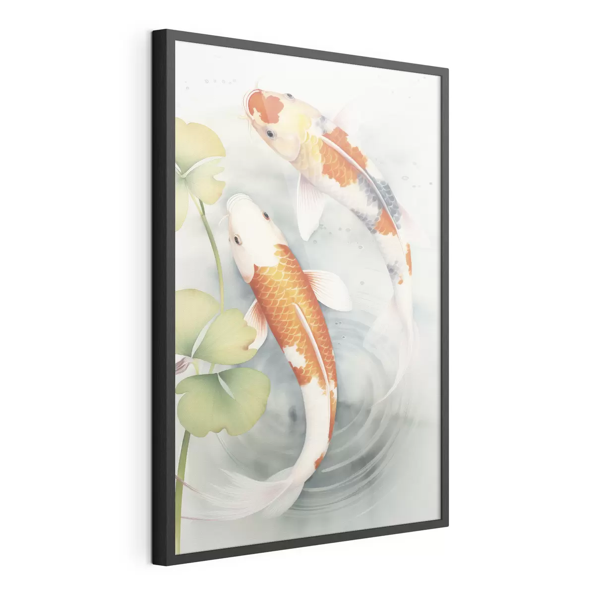 Poster Zwei wunderschöne Fische in einem Teich f46086