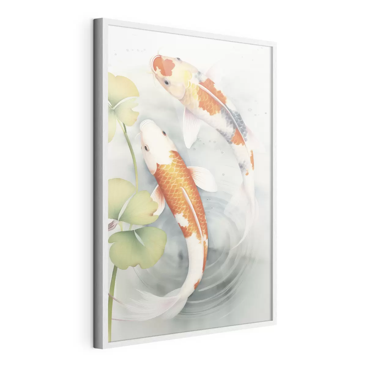 Poster Zwei wunderschöne Fische in einem Teich f46086