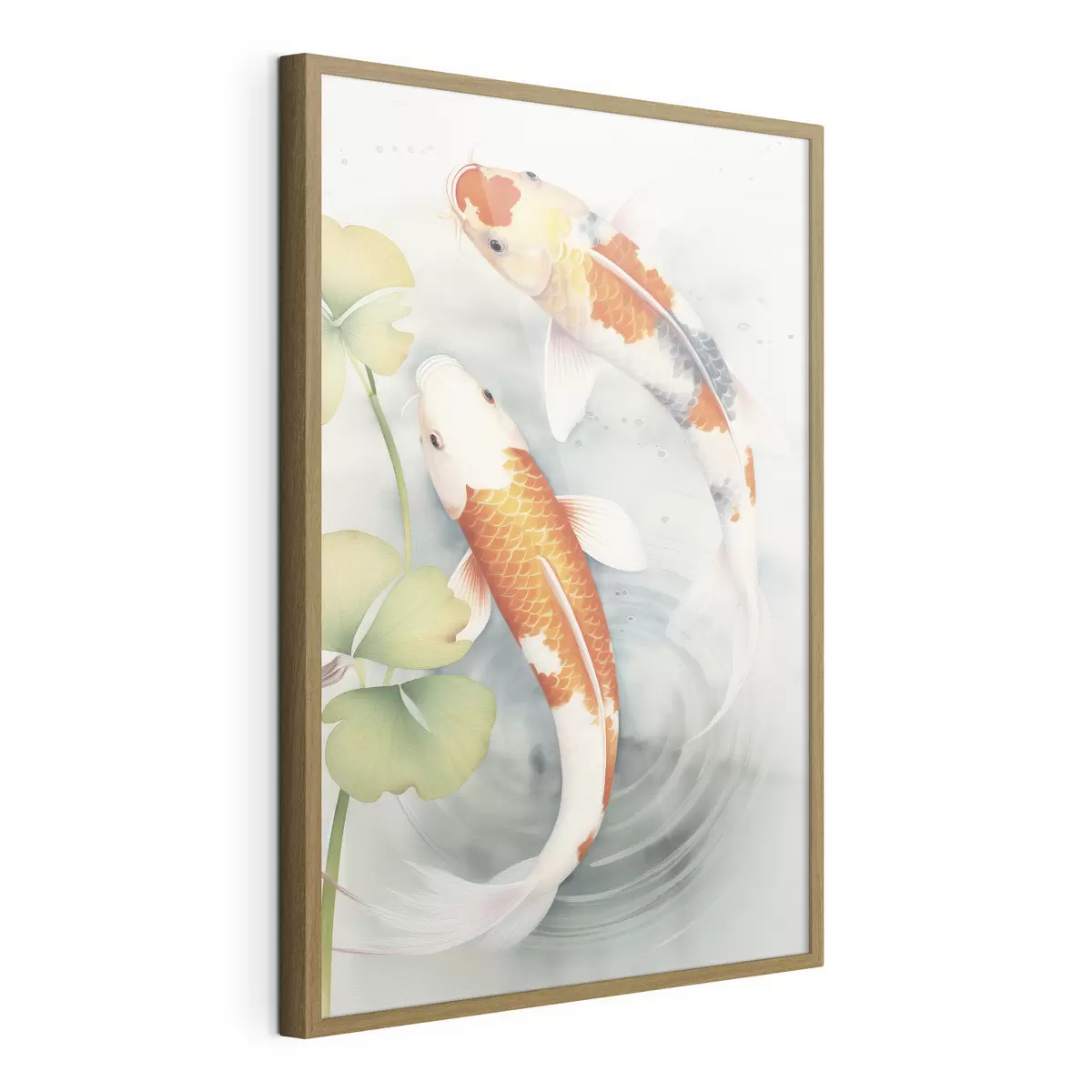 Poster Zwei wunderschöne Fische in einem Teich f46086