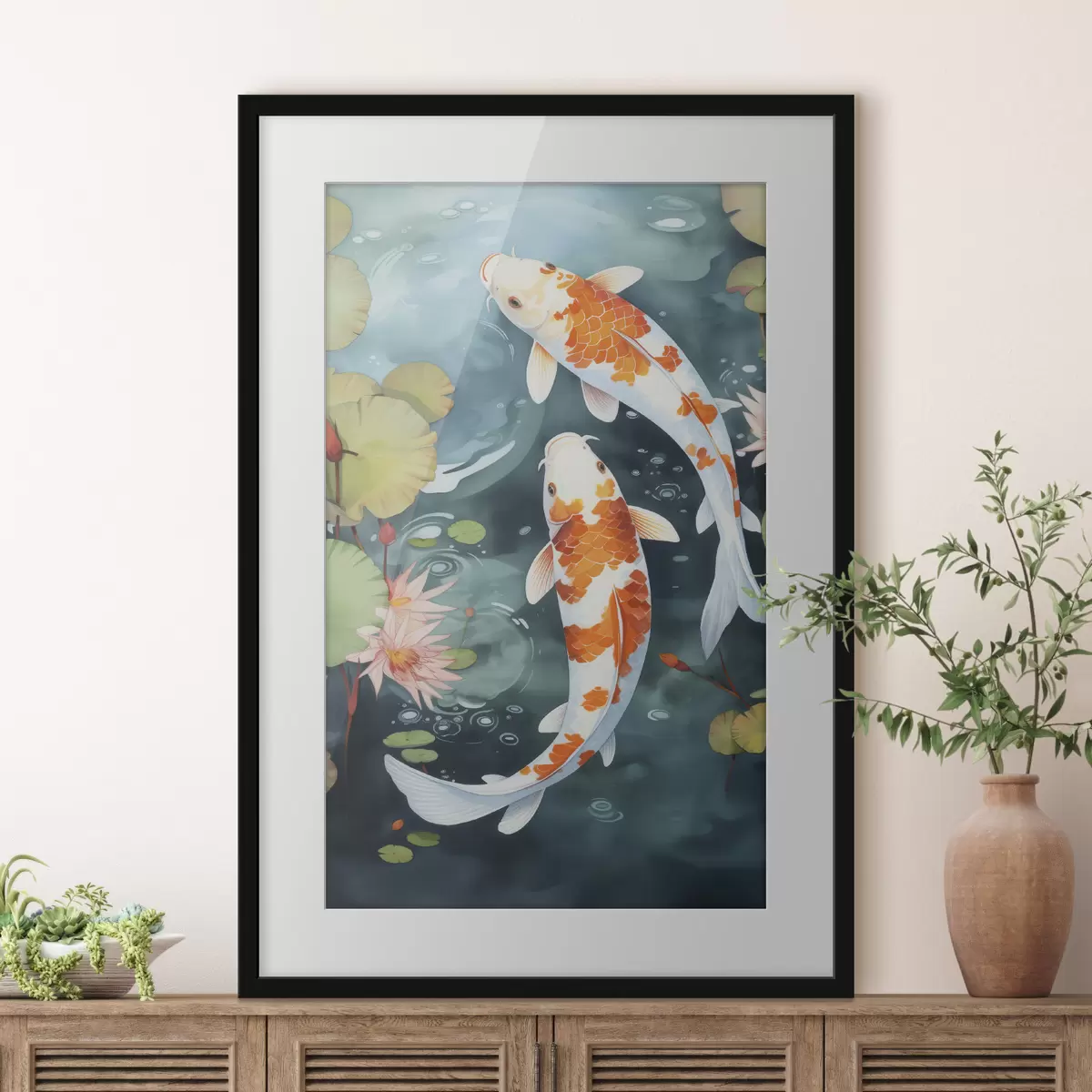 Poster Fisch in einem Teich f46087