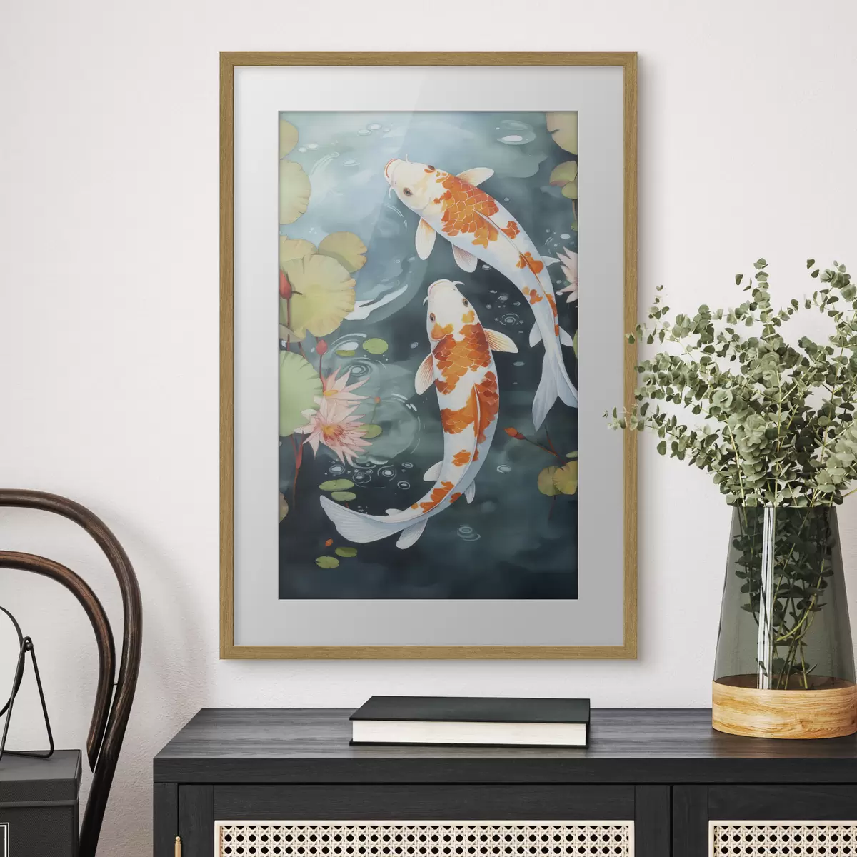 Poster Fisch in einem Teich f46087