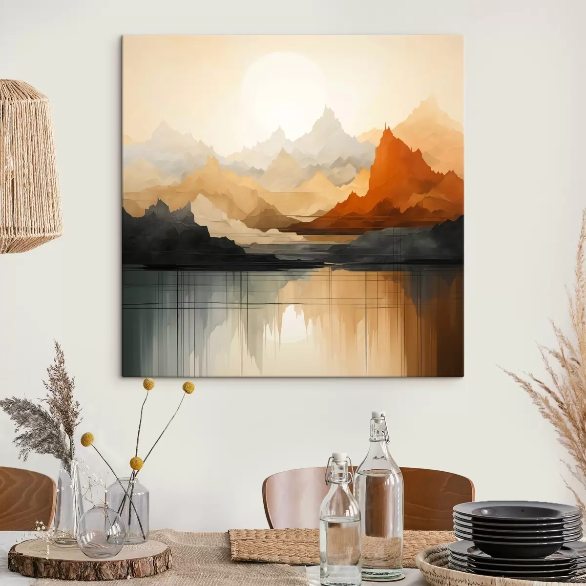 Fototapete Abstrakte Berglandschaft s46140