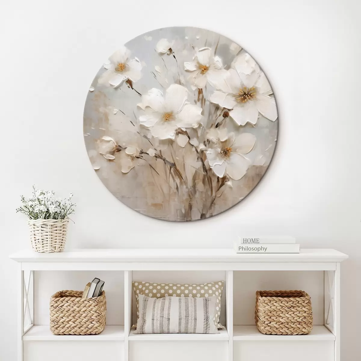 Runde Wandbilder Abstrakte Blumen r46254