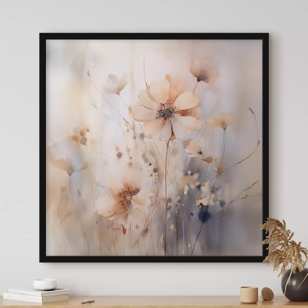 Poster Zarte abstrakte Wildblumen f46139