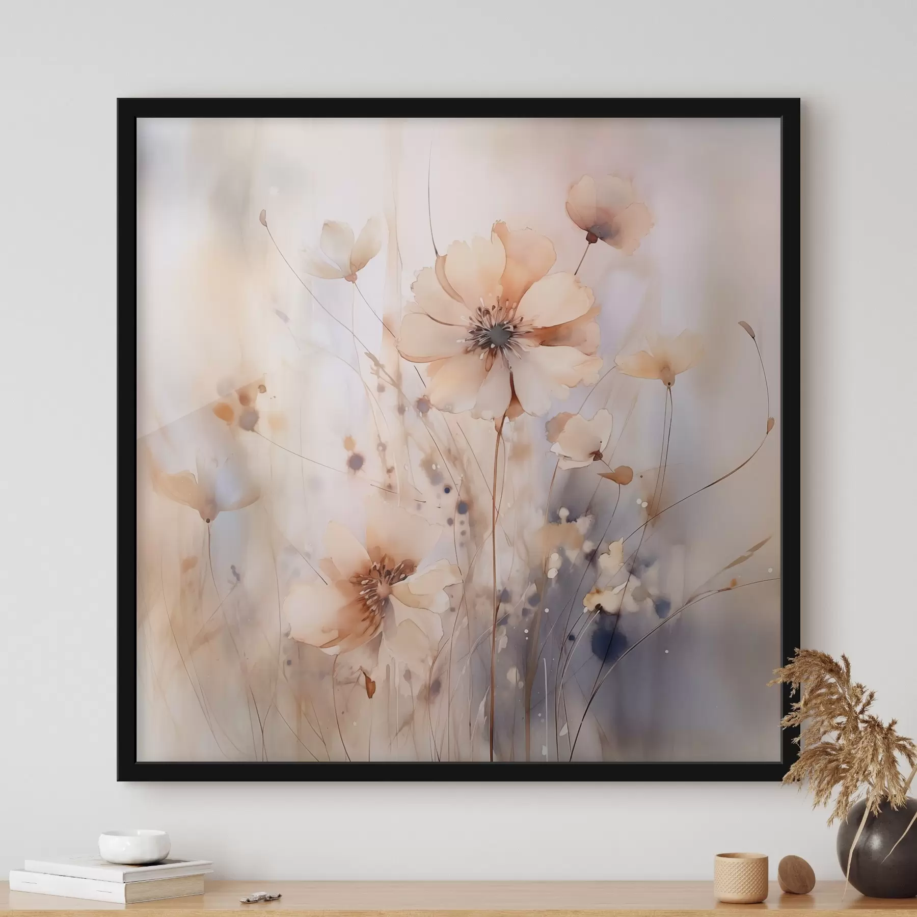 Fototapete Zarte abstrakte Wildblumen f46139