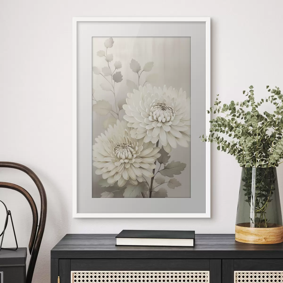 Poster Abstrakte Chrysanthemen f46257