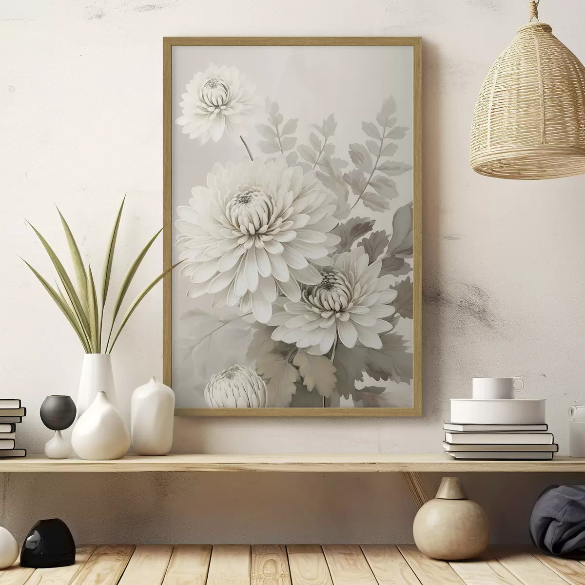 Poster Abstrakte Chrysanthemen f46261