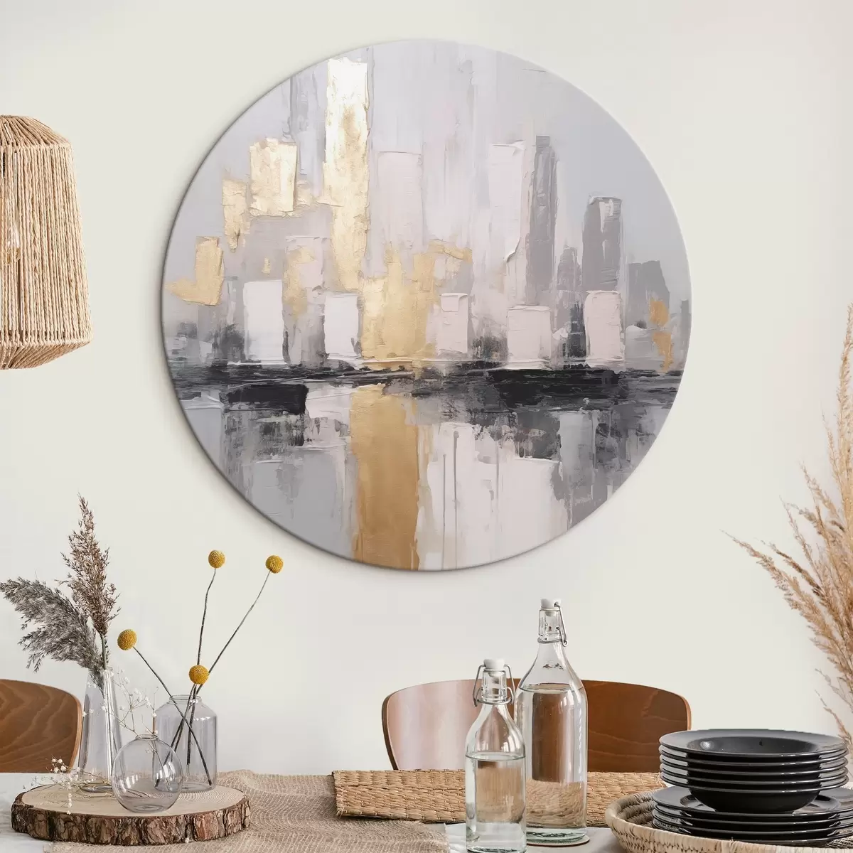Runde Wandbilder Abstraktion r46297