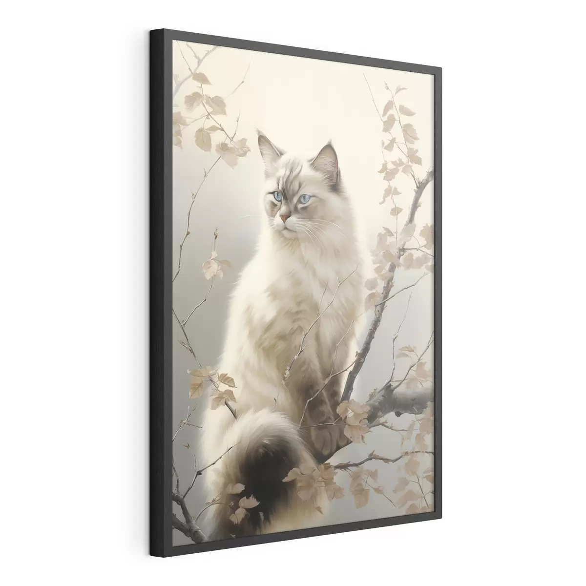 Poster Eine Katze auf einem Ast f46300