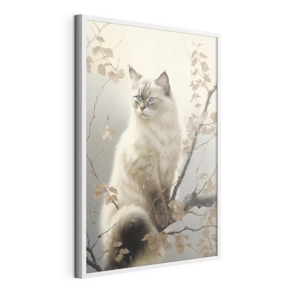 Poster Eine Katze auf einem Ast f46300