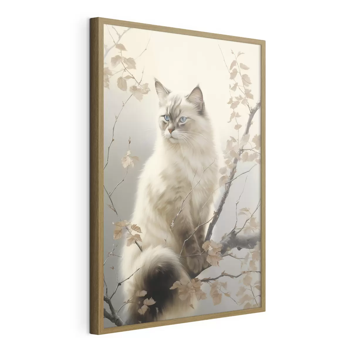 Poster Eine Katze auf einem Ast f46300