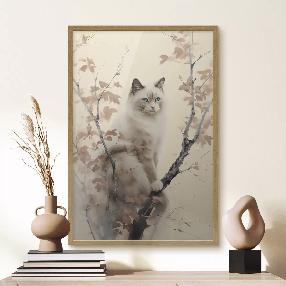 Poster Die Katze sitzt auf einem Baum f46301