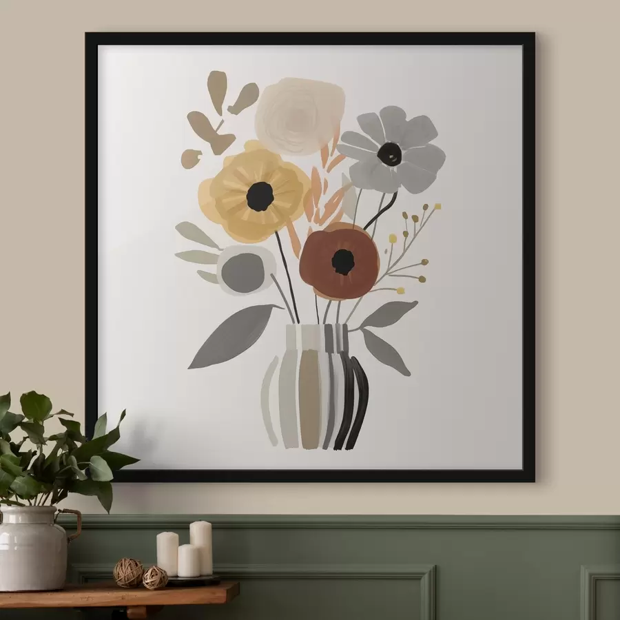 Fototapete Blumen in einer Vase f46302