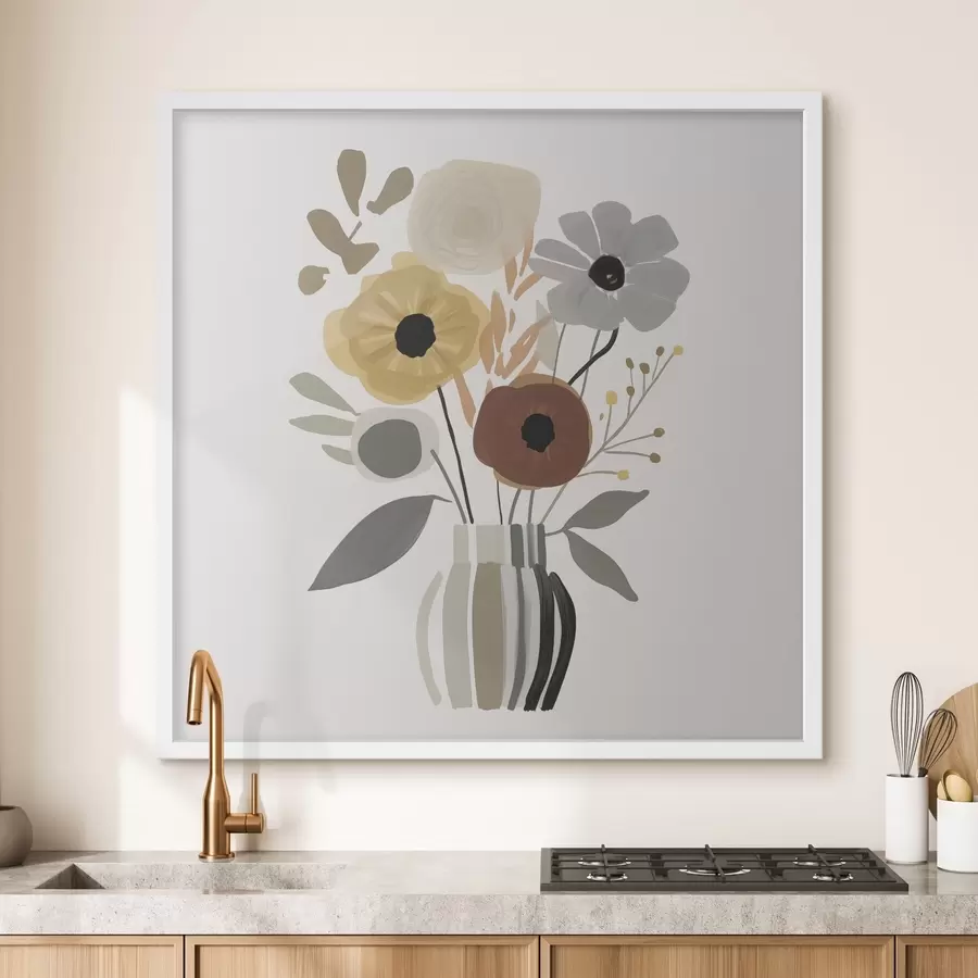 Fototapete Blumen in einer Vase f46302